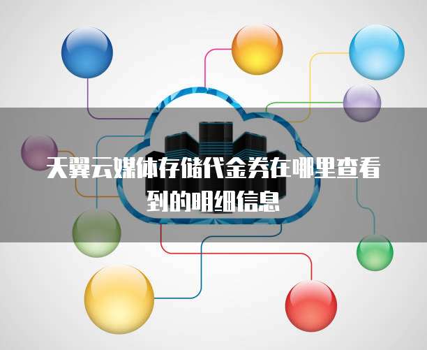 天翼云媒体存储代金券在哪里查看到的明细信息