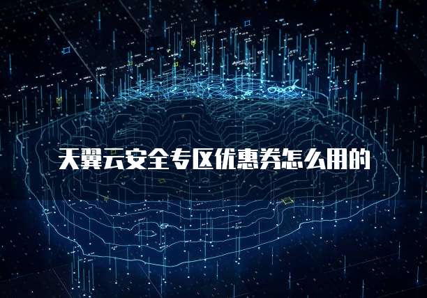天翼云安全专区优惠券怎么用的