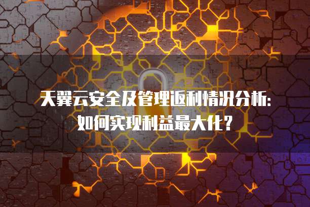 天翼云安全及管理返利情况分析:如何实现利益最大化?