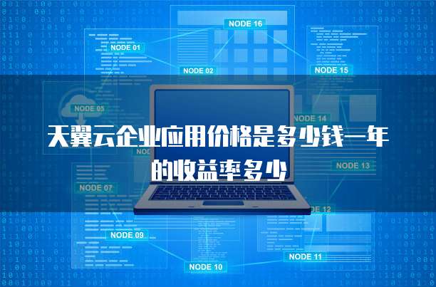 天翼云企业应用价格是多少钱一年的收益率多少