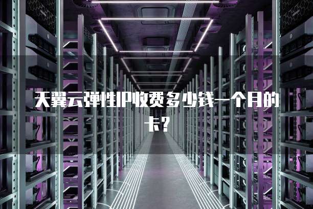 天翼云弹性IP收费多少钱一个月的卡?