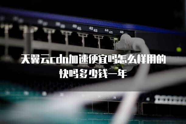天翼云cdn加速便宜吗怎么样用的快吗多少钱一年