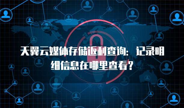 天翼云媒体存储返利查询:记录明细信息在哪里查看?