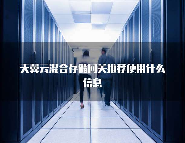 天翼云混合存储网关推荐使用什么信息