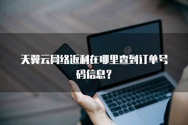 天翼云网络返利在哪里查到订单号码信息?