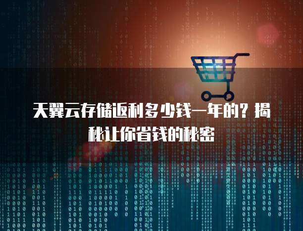 天翼云存储返利多少钱一年的?揭秘让你省钱的秘密