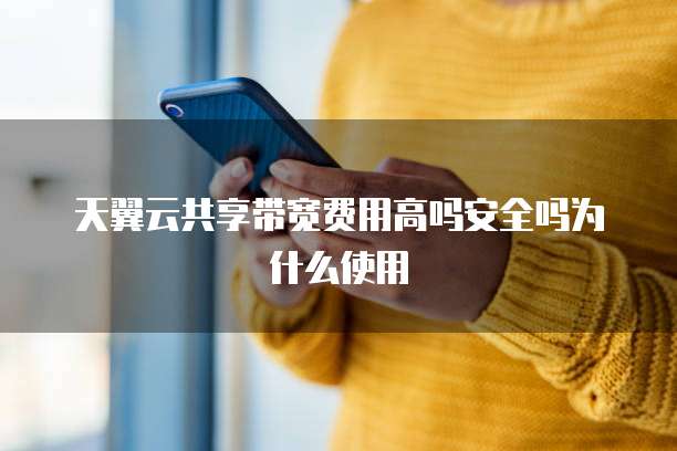 天翼云共享带宽费用高吗安全吗为什么使用