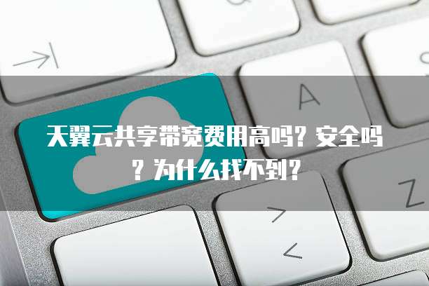 天翼云共享带宽费用高吗?安全吗?为什么找不到?