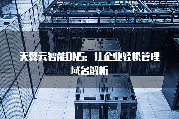 天翼云智能DNS:让企业轻松管理域名解析
