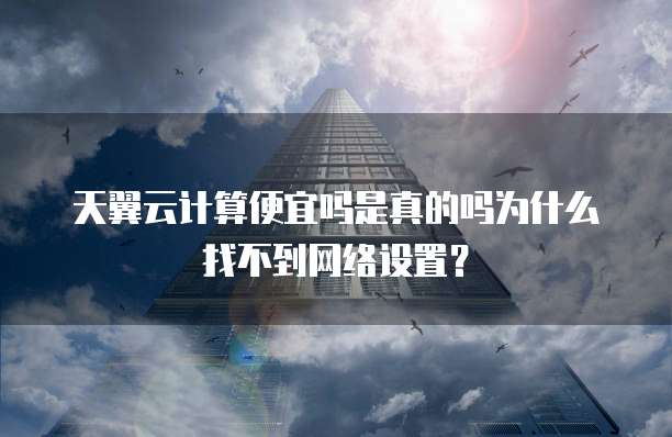 天翼云计算便宜吗是真的吗为什么找不到网络设置？