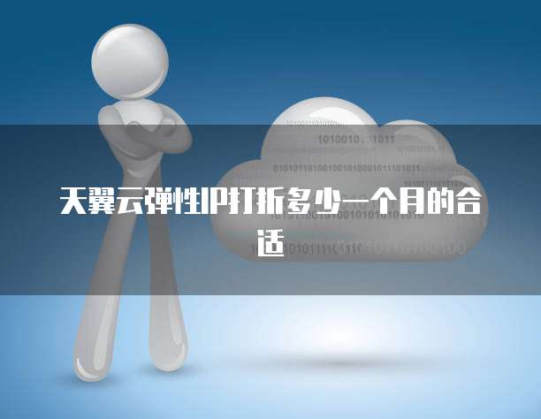 天翼云弹性IP打折多少一个月的合适