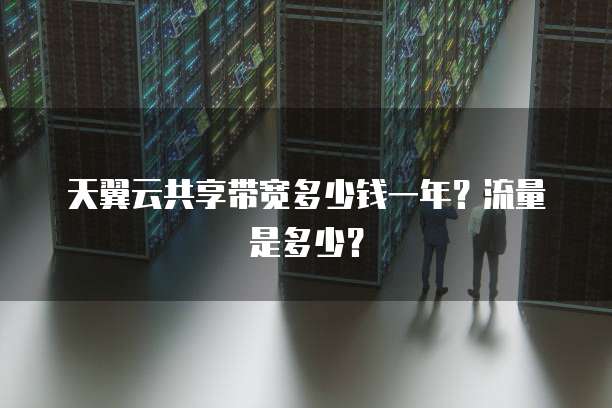 天翼云共享带宽多少钱一年?流量是多少?