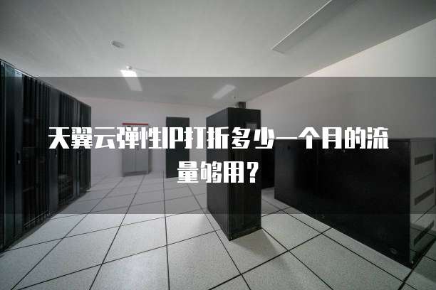 天翼云弹性IP打折多少一个月的流量够用？