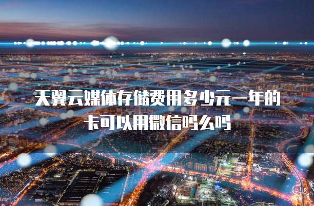 天翼云媒体存储费用多少元一年的卡可以用微信吗么吗