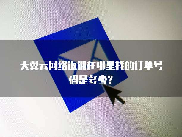 天翼云网络返佣在哪里找的订单号码是多少?