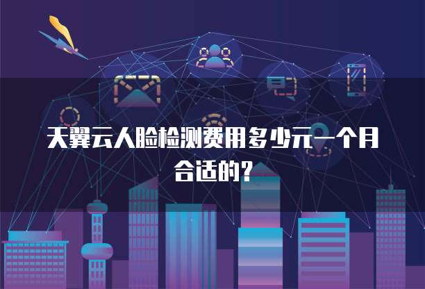 天翼云人脸检测费用多少元一个月合适的？