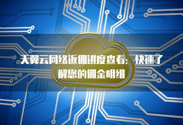 天翼云网络返佣进度查看:快速了解您的佣金明细