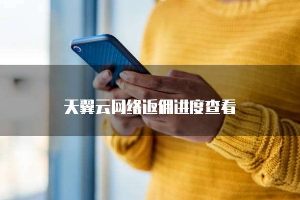 天翼云网络返佣进度查看