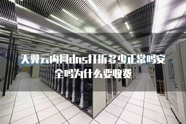 天翼云内网dns打折多少正常吗安全吗为什么要收费