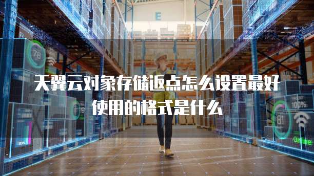 天翼云对象存储返点怎么设置最好使用的格式是什么