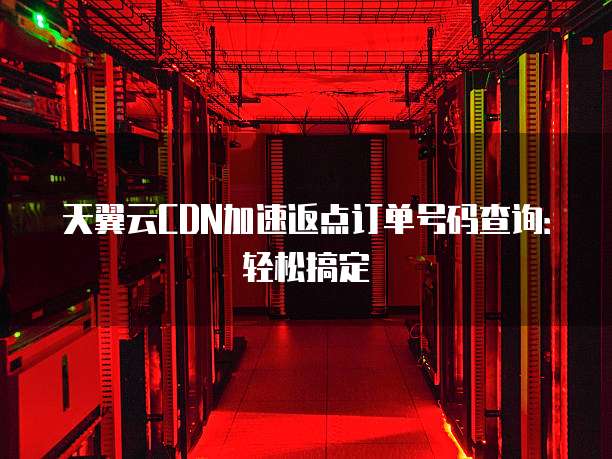 天翼云CDN加速返点订单号码查询:轻松搞定