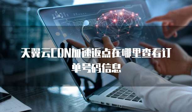 天翼云CDN加速返点在哪里查看订单号码信息