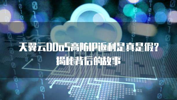 天翼云DDoS高防IP返利是真是假?揭秘背后的故事