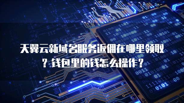 天翼云新域名服务返佣在哪里领取？钱包里的钱怎么操作？