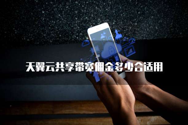 天翼云共享带宽佣金多少合适用