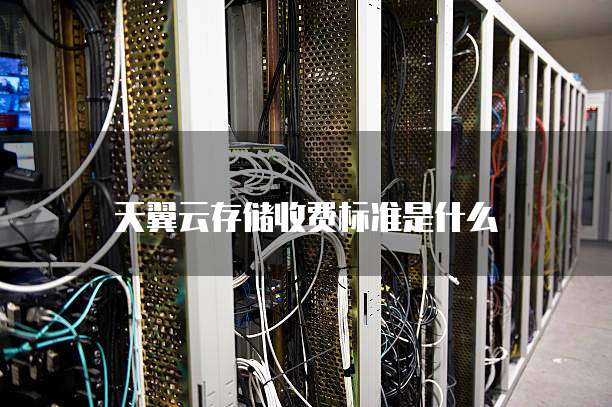 天翼云存储收费标准是什么