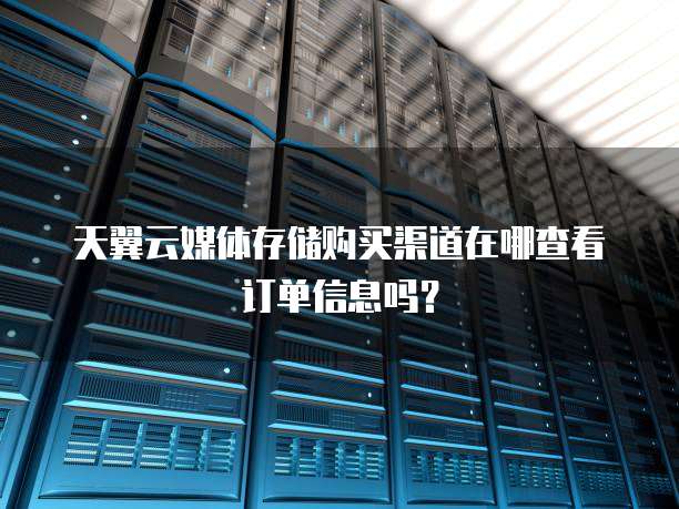 天翼云媒体存储购买渠道在哪查看订单信息吗？