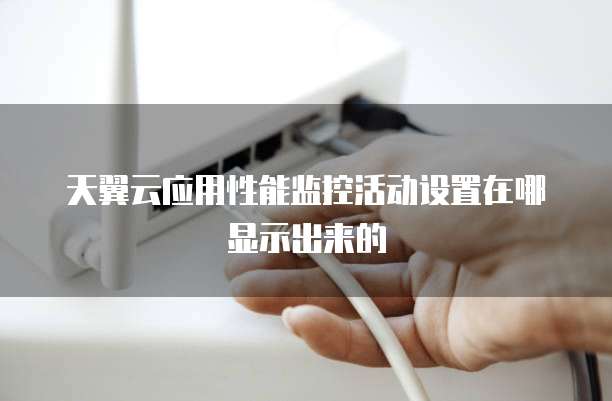 天翼云应用性能监控活动设置在哪显示出来的