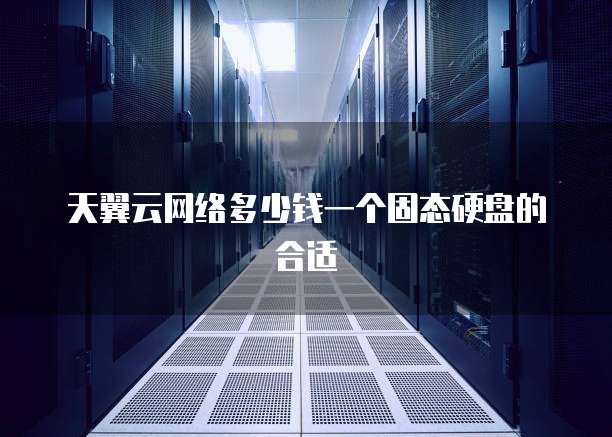 天翼云网络多少钱一个固态硬盘的合适