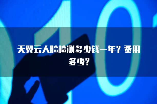 天翼云人脸检测多少钱一年?费用多少?