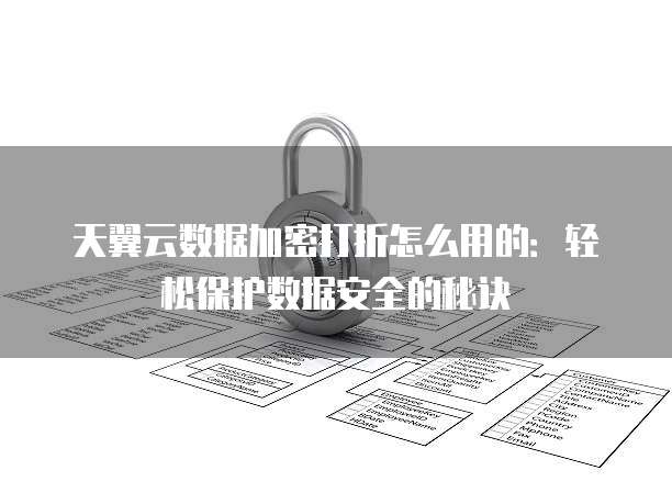 天翼云数据加密打折怎么用的:轻松保护数据安全的秘诀