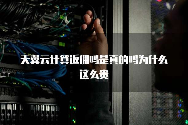 天翼云计算返佣吗是真的吗为什么这么贵