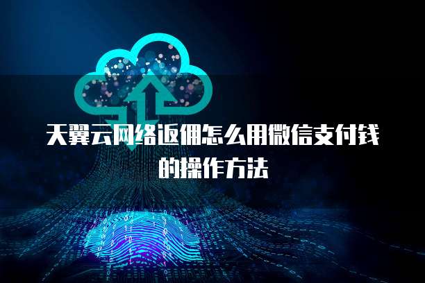 天翼云网络返佣怎么用微信支付钱的操作方法