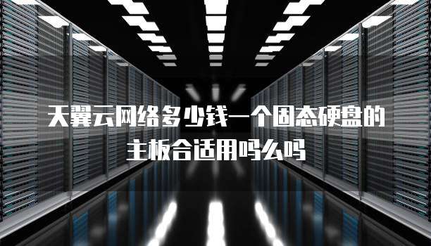天翼云网络多少钱一个固态硬盘的主板合适用吗么吗