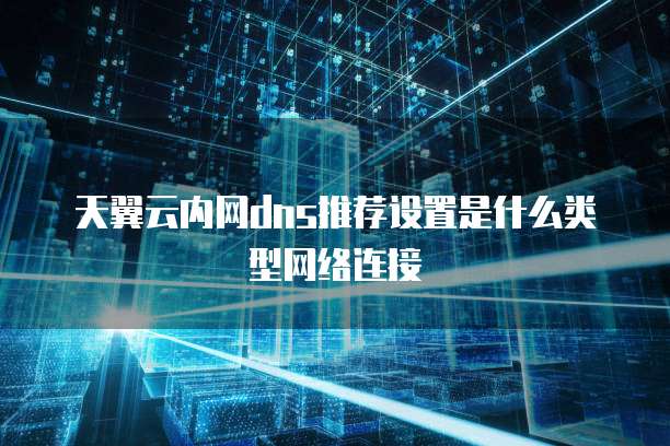天翼云内网dns推荐设置是什么类型网络连接