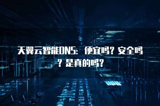 天翼云智能DNS:便宜吗?安全吗?是真的吗?