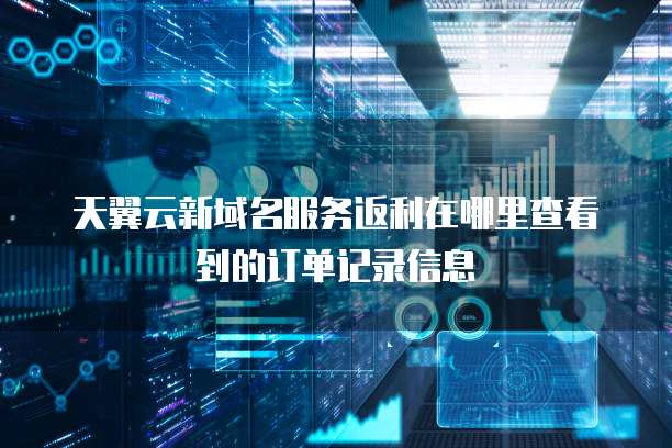 天翼云新域名服务返利在哪里查看到的订单记录信息
