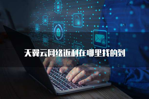 天翼云网络返利在哪里找的到