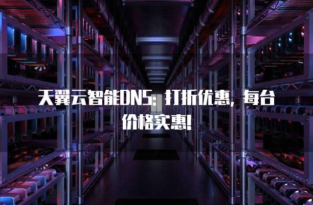天翼云智能DNS: 打折优惠, 每台价格实惠!