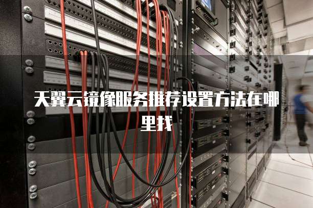 天翼云镜像服务推荐设置方法在哪里找