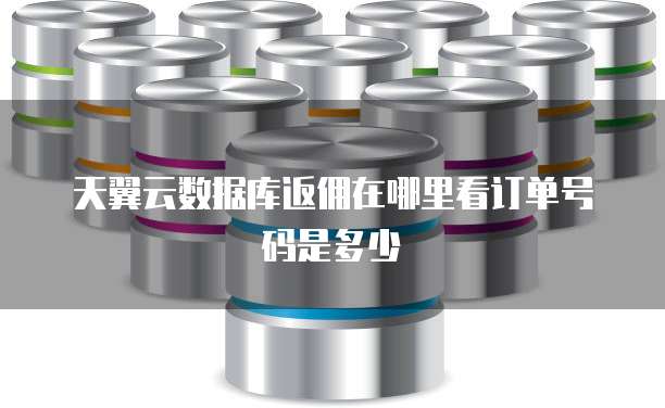 天翼云数据库返佣在哪里看订单号码是多少