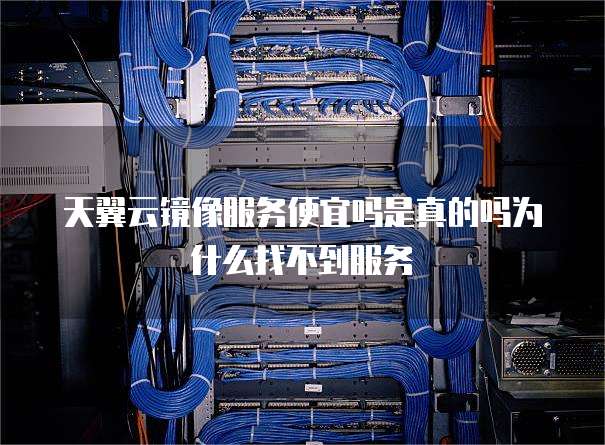 天翼云镜像服务便宜吗是真的吗为什么找不到服务