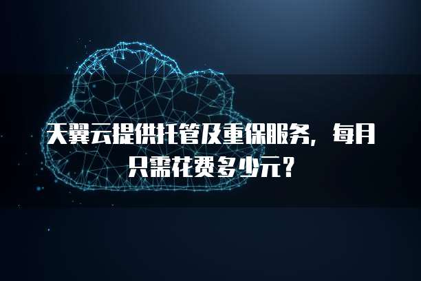 天翼云提供托管及重保服务,每月只需花费多少元?