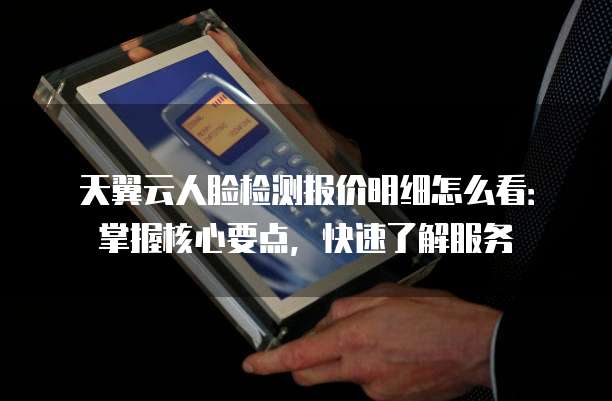天翼云人脸检测报价明细怎么看:掌握核心要点,快速了解服务