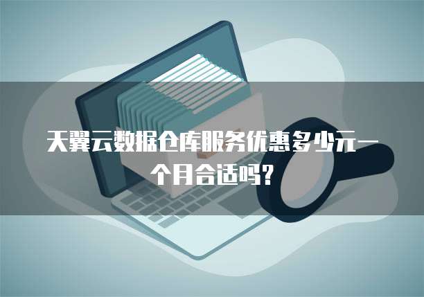 天翼云数据仓库服务优惠多少元一个月合适吗？