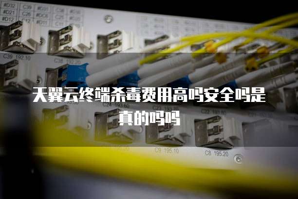 天翼云终端杀毒费用高吗安全吗是真的吗吗